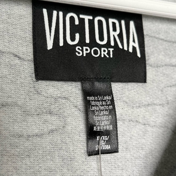 NWT Victoria’s Secret Women’s Camo Crop Crew Neck‎ Sweatshirt Blue Black XL - Picture 9 of 13